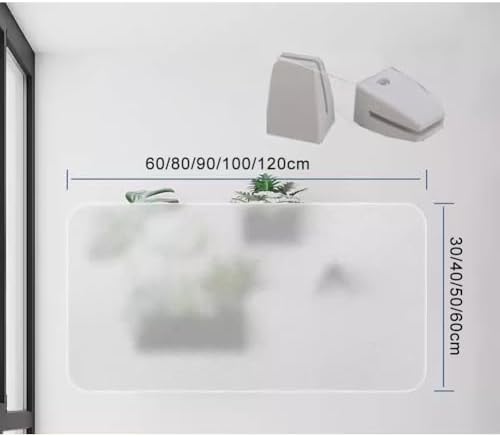 Acrylic Frosted Desk Divider Screen - Portable Privacy Panel for Workstations, Offices & Schools, Reduces Visual Distractions, 100x30cm (39.4x11.8in) - Clear-B