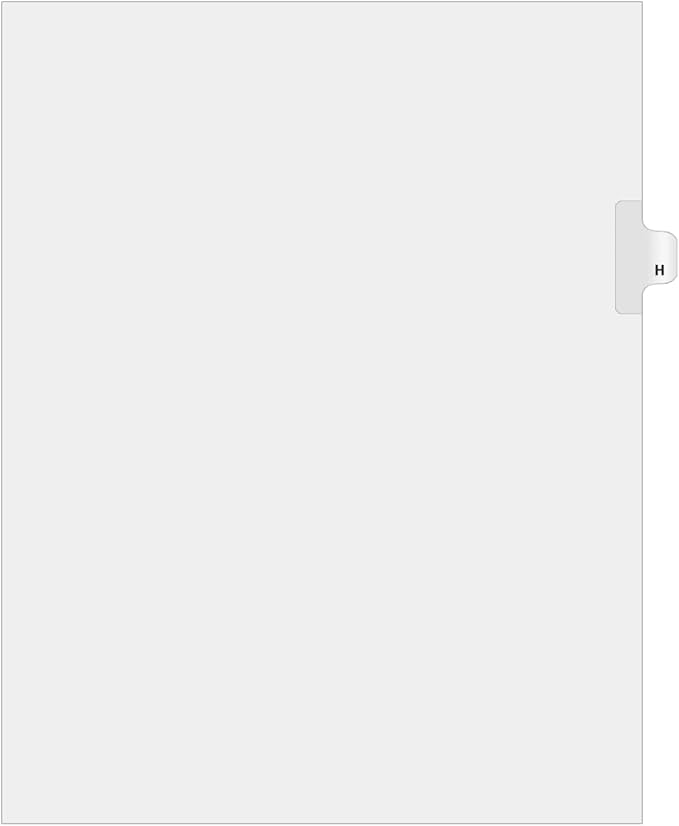 ExhibitindexesยฎSide Letter Tabs - AVE Style Bold Font - Pack of 25