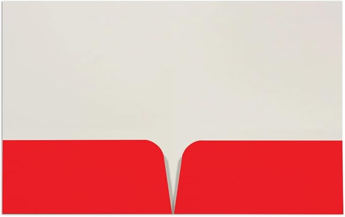 JAM PAPER Custom Printed Semi-Gloss Folders with Round Corner Pockets - Personalized Logo & Text - 12pt C1S - Red - 100/Pack