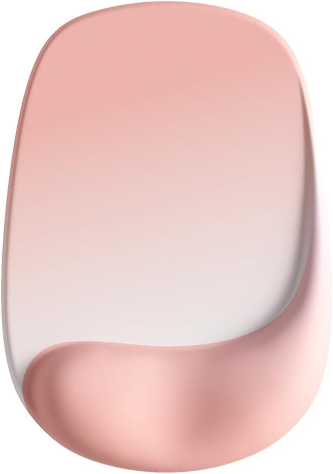 ErgoEase Ergonomic Mouse Pad with Gel Wrist Support - Premium Lycra Fabric, Non-Slip, Ideal for Laptop & Desktop, Office & Gaming,Desk Accessories (01Coral Pink)