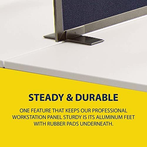 OBEX Acoustical Free Standing Privacy Screen, Cubicle Accessories Desk Privacy Panel, Desk Dividers for Office, Office Furniture Partitions Portable Sound Proof Dividers, 12" x 24", Slate