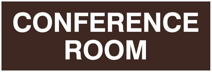 Signs ByLITA Basic Conference Room Sign (Dark Brown) - Medium
