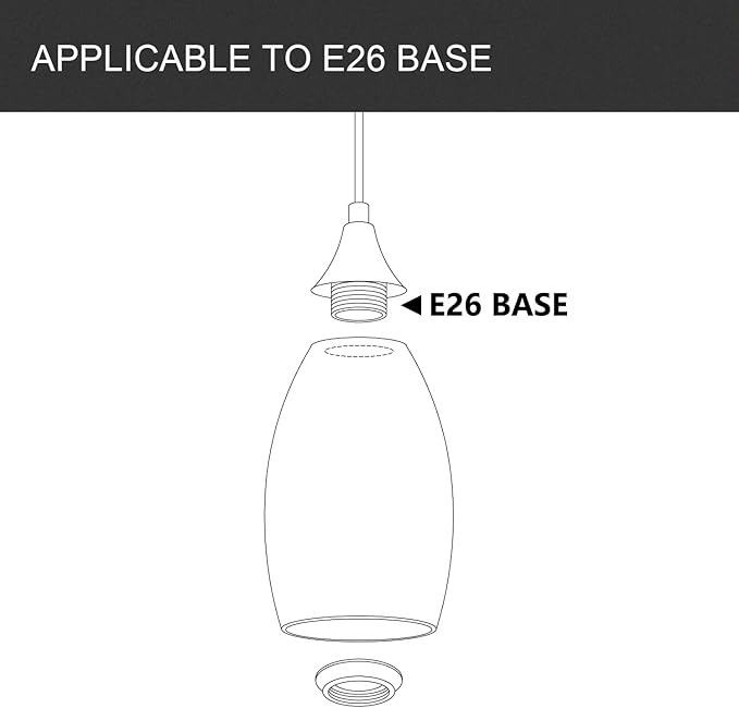Fixture Replacement Globe Shade,Lampshade for E26 Base 1-5/8 Inch Fitter, Color Art Glass Oval Lampshade Cover for Pendant Kitchen Wall Sconce Chandelier Vanity Light (3, Blue and Black)