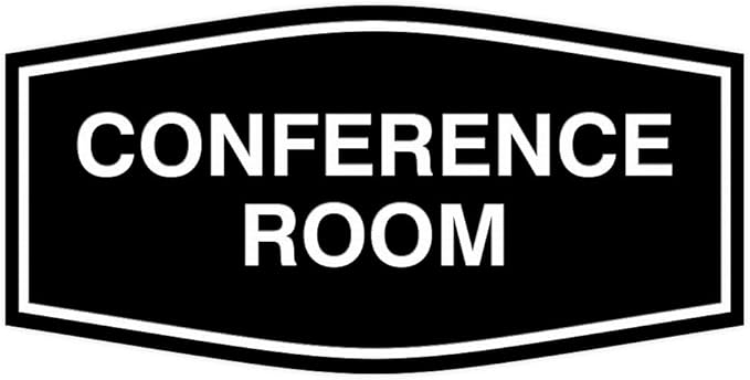 Fancy Conference Room Sign (Black) - Medium