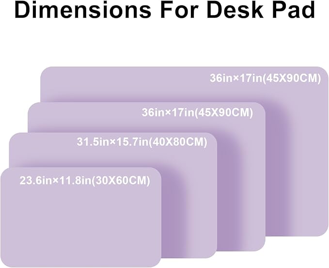 PU Leather Desk Pad Protector Gaming Mouse Pad Non Slip Desk Mat for Keyboard and Mouse Waterproof Desk Writing Pad for Office and Home Desk Accessories(Purple, 35.4 * 17.7)