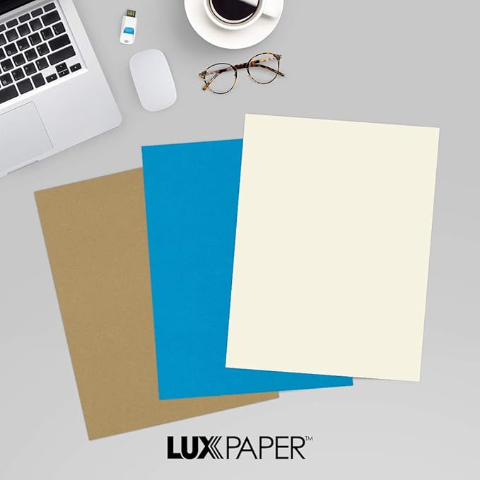 LUXPaper 8.5" x 11" Classic Crest Paper | Letter Size | Natural White | 24lb. Text | 500 Qty