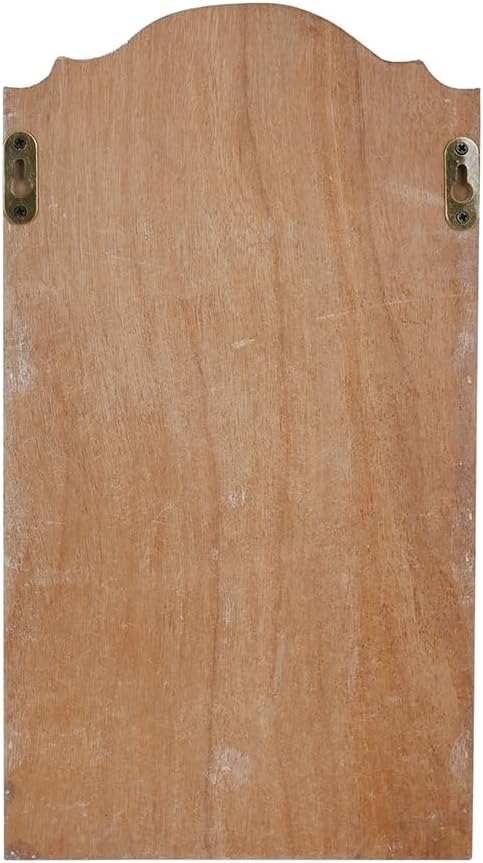 Chadechimo Rustic Key and Mail Holder for Wall Home Decorative,2-Slot Mail Organizer Wall Mount with 3 Hooks, Wooden Key Hangers Wall File Organizer Letter Sorter for Letter Magazines(White)