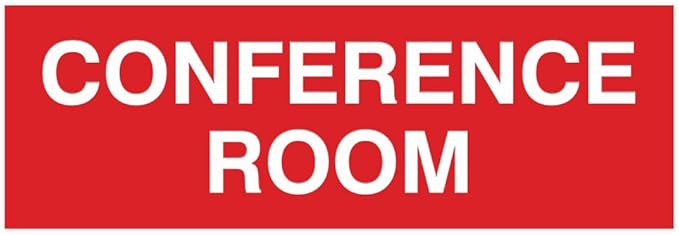 Signs ByLITA Basic Conference Room Sign (Red) - Small