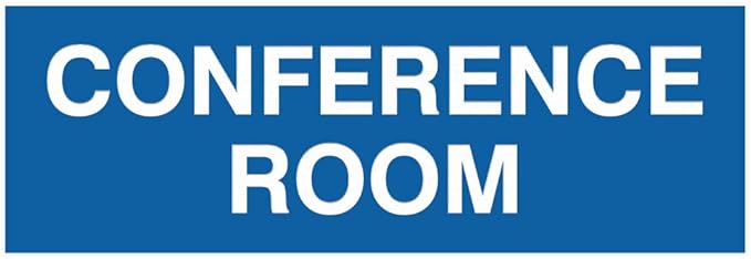 Signs ByLITA Basic Conference Room Sign (Blue) - Large