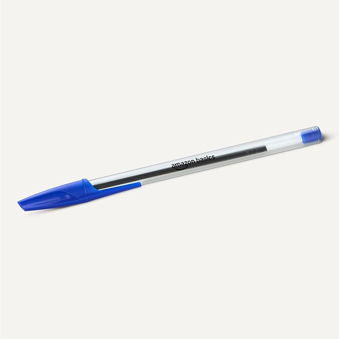 Amazon Basics Ballpoint Pens, 1.0mm, Blue, 144 Pack