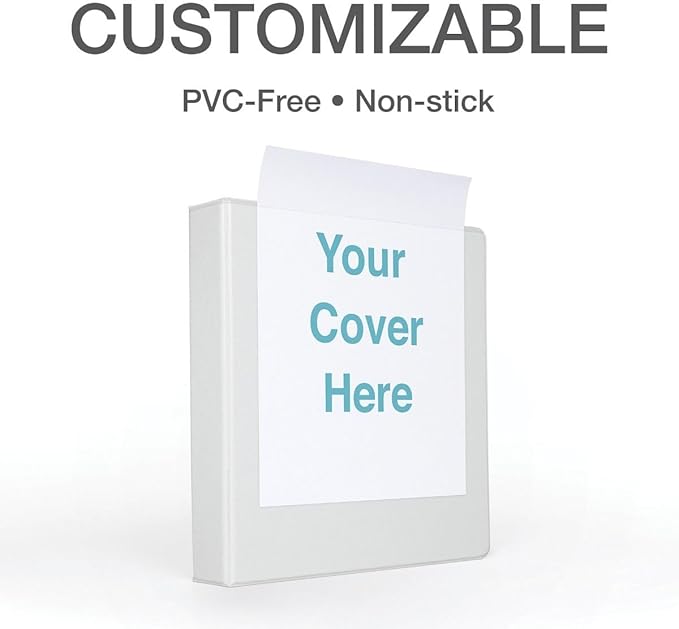 Cardinal 3 Ring Binder, 2 Inch Premier Easy Open Binder, ONE-Touch Locking Slant-D Rings, 565-Sheet Capacity, ClearVue Cover, PVC-Free, White (10320)