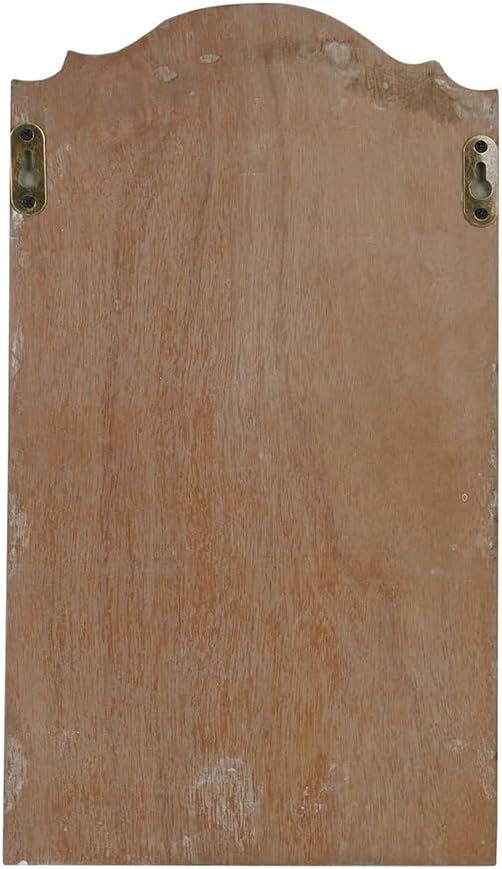 Chadechimo Rustic Key and Mail Holder for Wall Home Decorative,2-Slot Mail Organizer Wall Mount with 3 Hooks, Wooden Key Hangers Wall File Organizer Letter Sorter for Letter Magazines(Brown)
