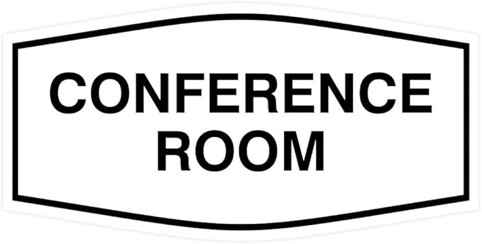 Fancy Conference Room Sign (White) - Medium