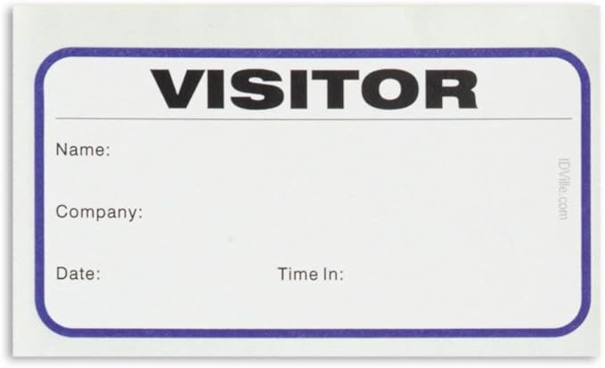 Visitor Log Book, Spiral-Bound Visitor Badges, Guest Register Book, Carbon Copy - 150 Badges