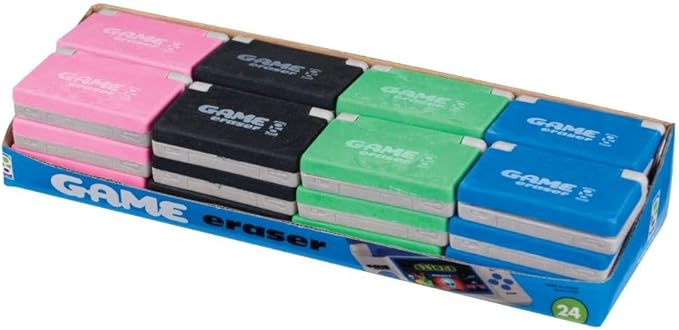 Raymond Geddes Game Erasers For Kids (Pack of 24)