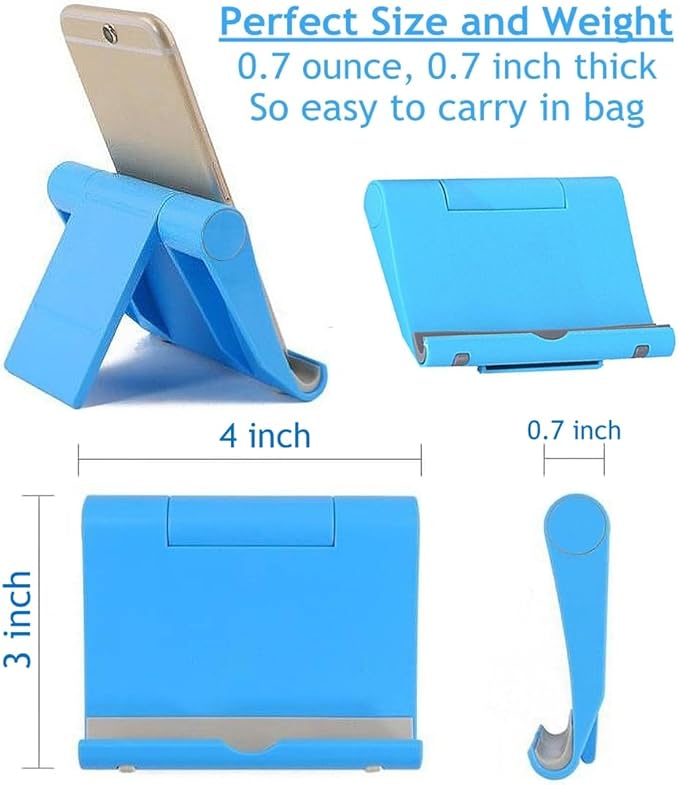 JUSDIQIR Adjustable Foldable Cell Phone Stand for Desk, Compatible with Most Devices, 1.5 Ounces