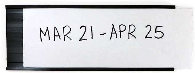 SmartSign (10-Pack) Magnetic C Channel Card Label Holders - 3" x 8" Metal Racks and Shelf Label Holders with Paper Inserts
