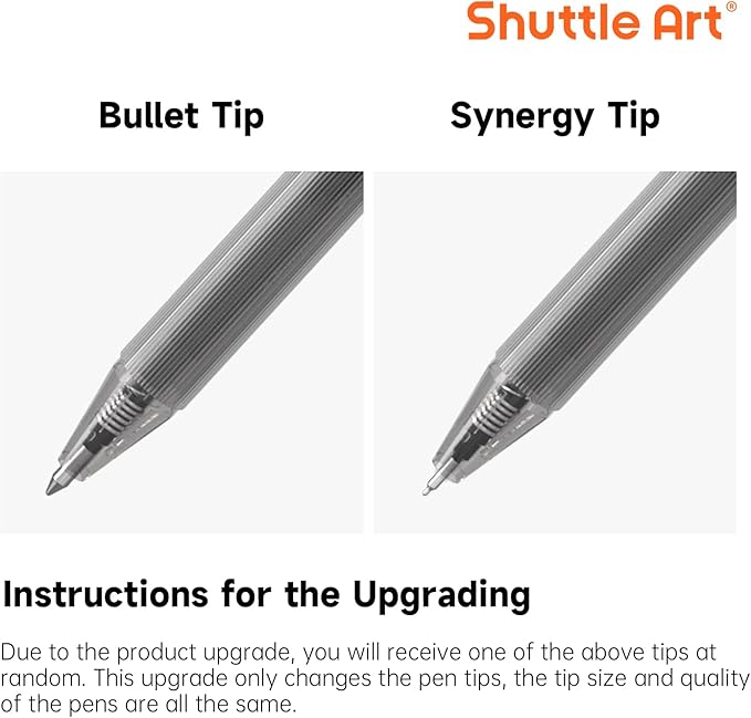 Shuttle Art Black Gel Pens, Ink Glide Series 15 Pack Retractable 0.5mm Fine Point Rollerball Gel Ink Pens Quick Drying Waterproof Smooth Writing with Comfortable Grip for Office School and home