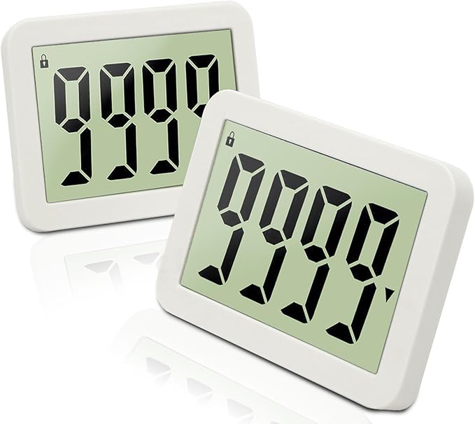 2-Pack QINFIEY Digital Countdown Days Timer Electronic 9999-Days Timer for Vacation Retirement Wedding Lab, Large Display for Classroom Graduation,Study Fitness Count Down(2pcs)