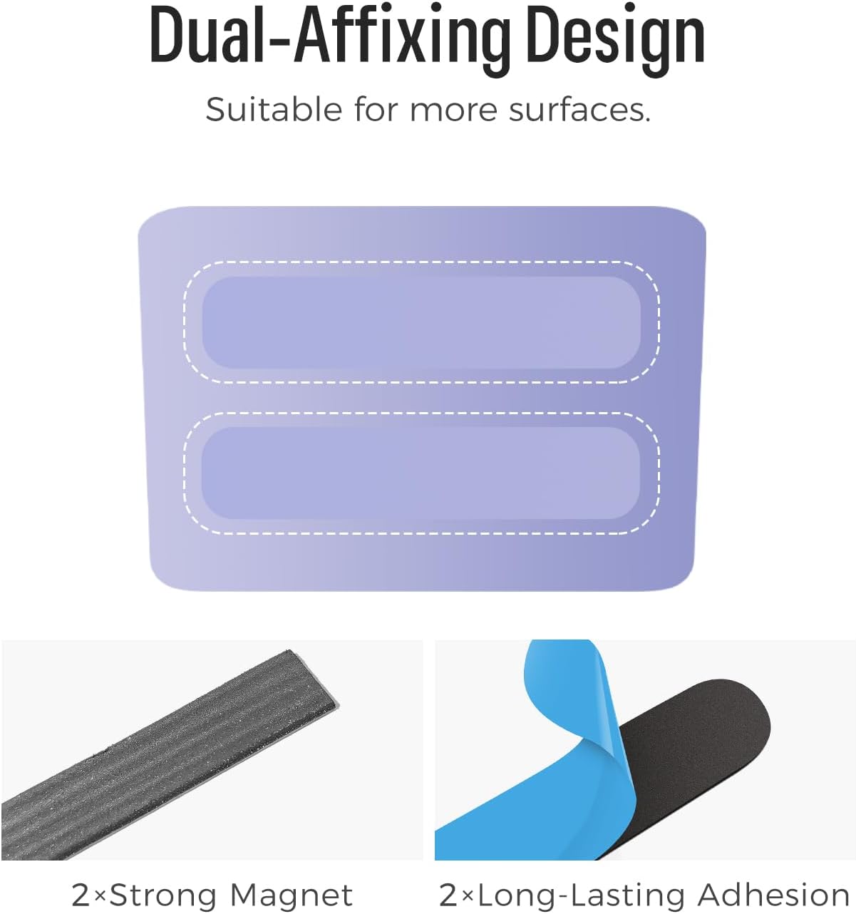 loukin Magnetic Marker & Remote Control Organizer, Dry Erase Marker Holder, Magnetic Storage for Whiteboard or Refrigerators (Purple)