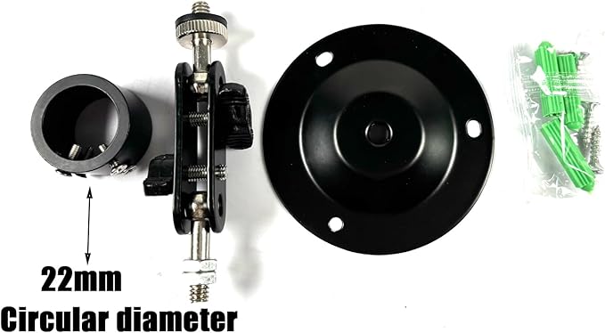 Laser Module Brackets 360-Degree Adjustable Positioning Bracket, Black Alumina, 22mm (3-Pack)