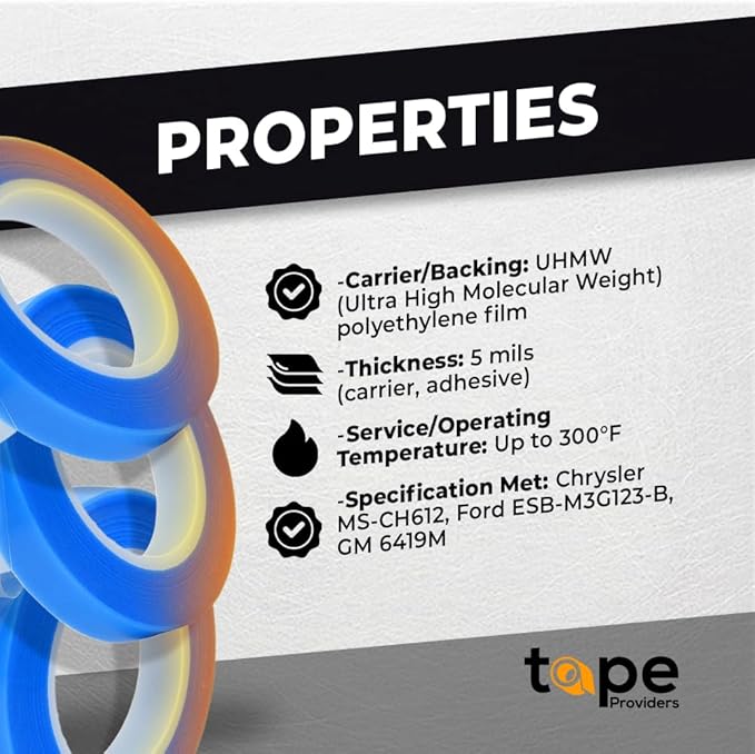 WOD SPT7A UHMW Polyethylene Transparent Film Slick Tape, 3 inch x 10 ft. Aggressive Adhesive - Ideal For Squeak Reduction, Drawers, and Bearings