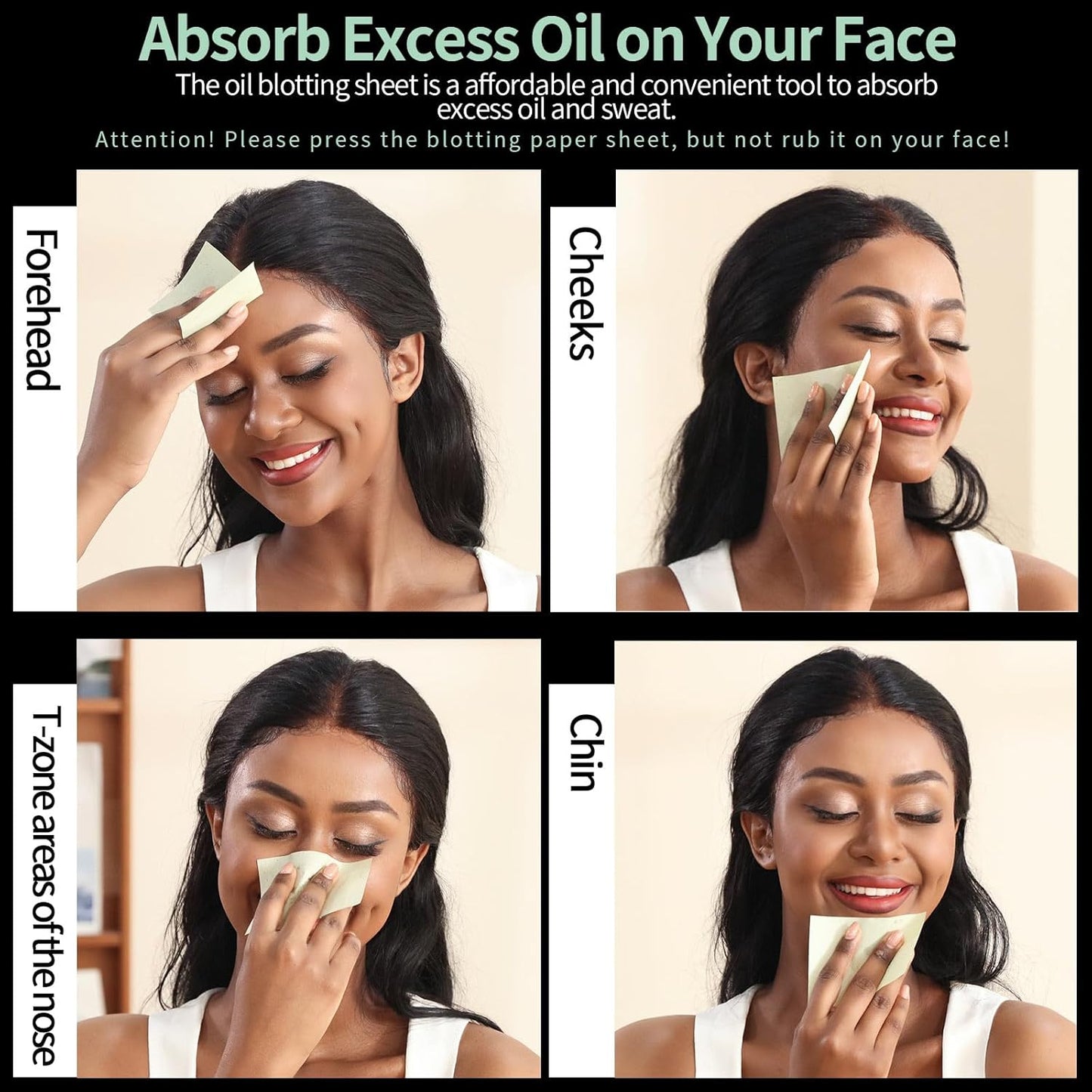 FANDAMEI Oil Blotting Sheets For Face, 600 Sheets Oil Blotting Papers For Face, Blotting Paper for Oily Skin, Oil Control Film, Oil Absorbing Sheets For Face, Oil Absorbing Tissues