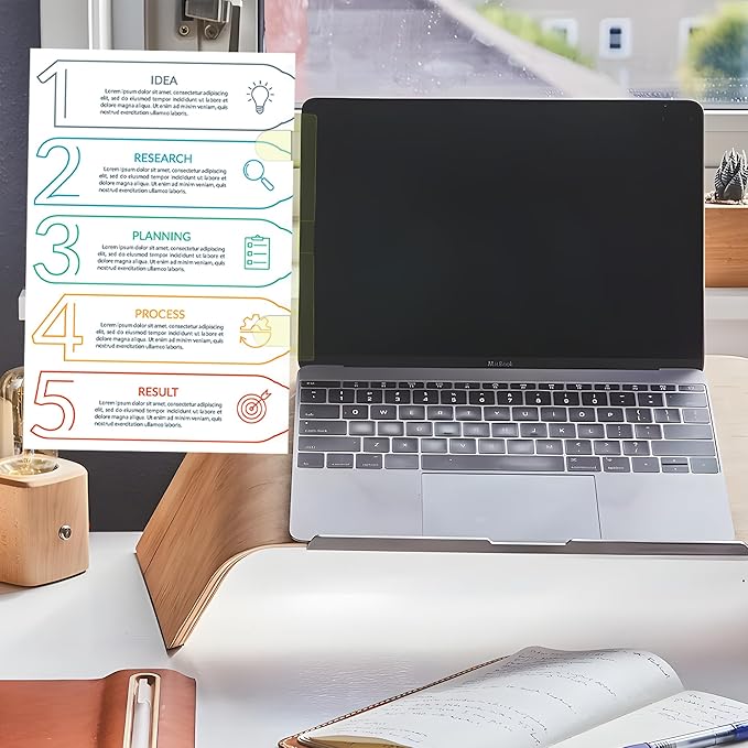 Keenjorika 2PCS Multifunctional Monitor Documents Holder, Yellow Acrylic Board with Clips, Desktop Message Board for Office with Sticky Note