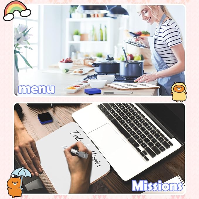 6 Pack Small White Board Dry Erase 5x7 Inch Mini Whiteboard Small Dry Erase Board with Markers Erasers Double Sided Dry Erase Lapboards for Students Teachers School Supplies Meeting Voting (6)