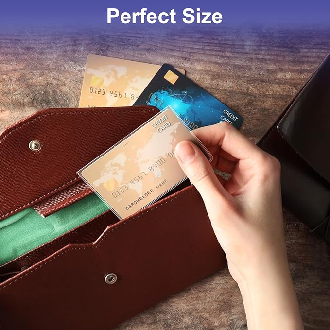 10 Pack Social Security Card Protector Medicare New Credit Card Holder,24 Mil Soft Clear Card for Waterproof SSN Card Protector,ID/Debit/Credit Card Covers Sleeve (10)