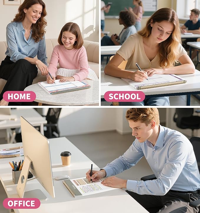 104 Pgs Weekly To Do List Notepad, 52 Duplex-Printed Undated Sheets 100 GSM(8.5"×11") Weekly Desk Planner For Work Home School Office Desk Accessories Supplies & Goal Setting Tasks -Pink Floral
