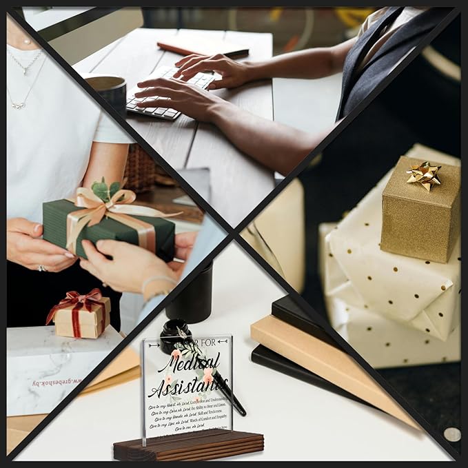 Medical Assistant Prayer Desk Sign, Inspirational Christian Gift for Healthcare Workers Graduation Birthday Christmas, Faith-Based Office Decor for MA Appreciation and Support PA115