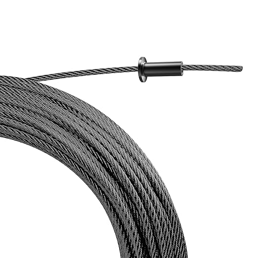 BLIKA 100 Pack Black Stainless Steel Protector Sleeves for 1/8" Deck Cable Railing, for Wood/Composite Posts, T316 Marine Grade, Black Cable Railing Protector Sleeves