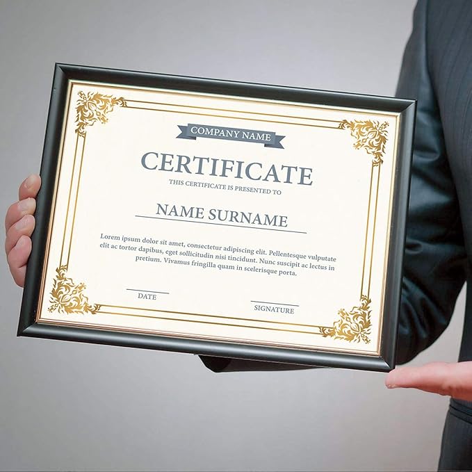 Empire Gold & White Parchment Certificate Papers - Pack of 25, NOT FOIL Laser & Inkjet Printer Compatible, for Office, Business Awards, Graduation, School Diplomas, 8-1/2" x 11" on 60 lb. Text Stock