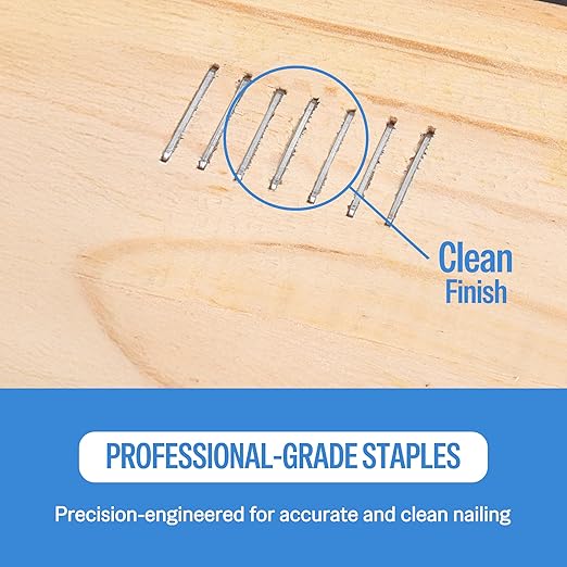 meite 21 Gauge 1/2-inch Crown Upholstery Staples,304 Stainless Steel with 1/4-inch Leg Length, Heavy Duty Staples for Staple Gun MT8016 (10,000 Counts)