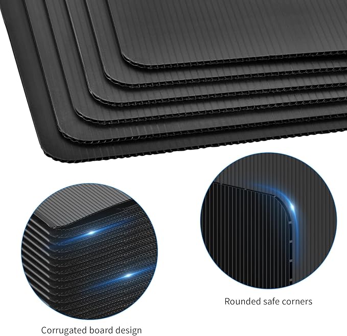 12 Pack Black Desk Dividers for Students, Privacy Shields Folder for Students, Durable & Waterproof Plastic Study Board, Classroom Teacher Supplies Test Divider, Includes Extra Labels