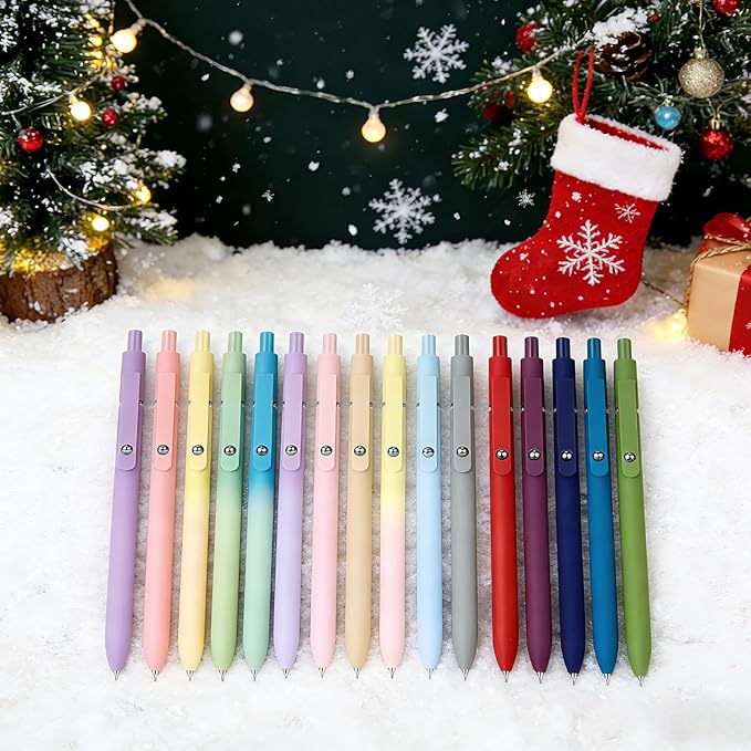 Donyang Gel Pens, 5pcs 0.5mm Cute Black Ink Fine Point Pens With Smooth Writing, Quick Dry Pens For Journaling Note Taking, Teacher Work Desk Accessories Office Supplies for Men Women