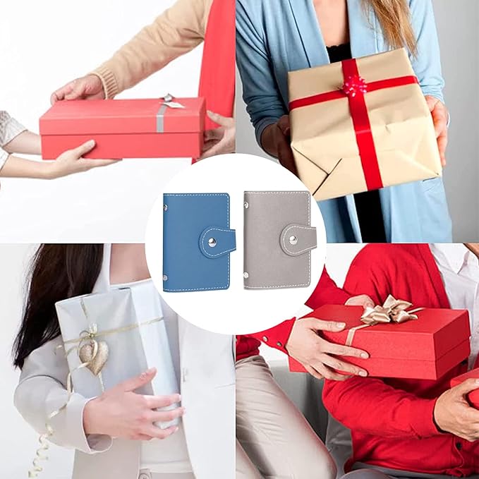 PRIVILLA 2 Pcs Credit Card Holder and business card holder,Sd Card Holder Each Has 26 Card Organizers, 2024 New Credit Card Holders book for Men and Women.