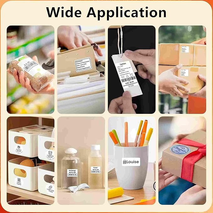 Risio Thermal Labels 2"x1.18"(50x30mm),220 Labels/Roll(5 Rolls),Waterproof, Oil-Resistant, Scratch-Resistant Thermal Label Paper,for Barcode/Address/Mailing/Logo/Business/Home