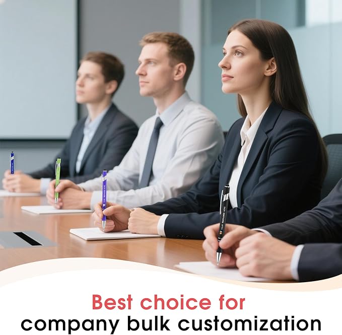 ENOMY Personalized Pens Bulk Free Engraved with Logo/Name/Message Black Ink Custom Pens Customized Stylus Ballpoint Pens Ideal Gifts for Business Anniversary (20)