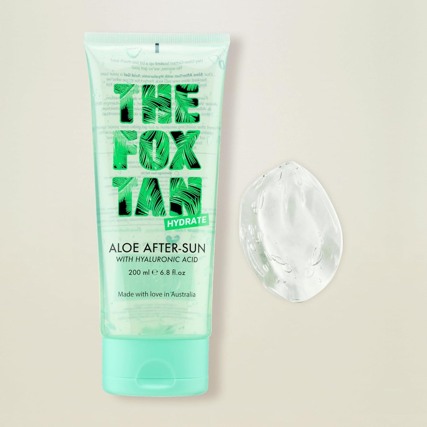 THE FOX TAN Aloe After-Sun Gel, Cooling, Soothing & Hydrating for Sunburnt & Dry Skin, Promotes Long-Lasting Tans, Vegan & Cruelty-Free, 200mL