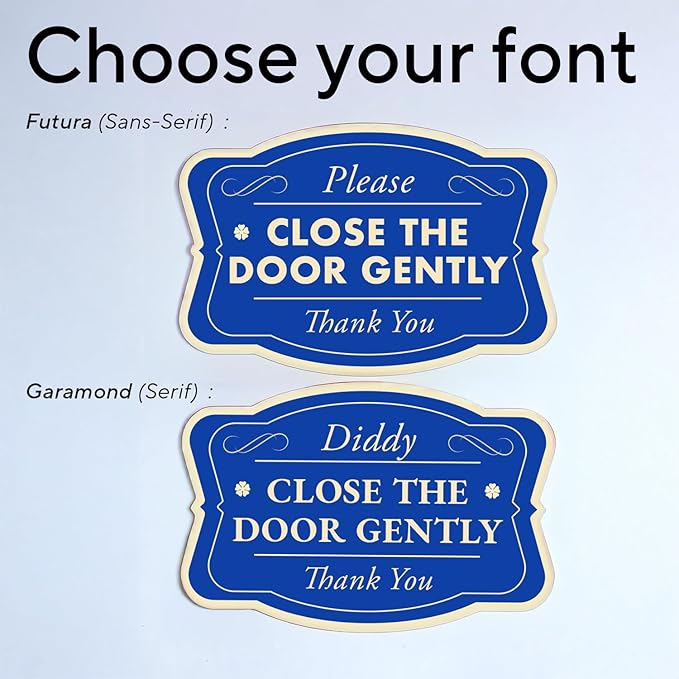 Custom Outdoor Decorative Metal Sign, Personalized Aluminum, Driveway Sign - Waterproof, Made in USA, Blue Steel 12x8 In