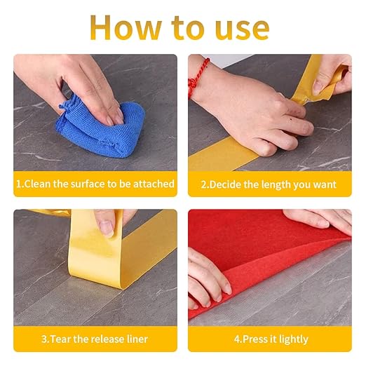 KAIYUER 3Pack Double Sided Rug Tape Heavy Duty,2" x 66FT,Carpet Tape for Rug Fixed,Wall,mats and Woodworker, Super Sticky Cloth Tape,Residue Free