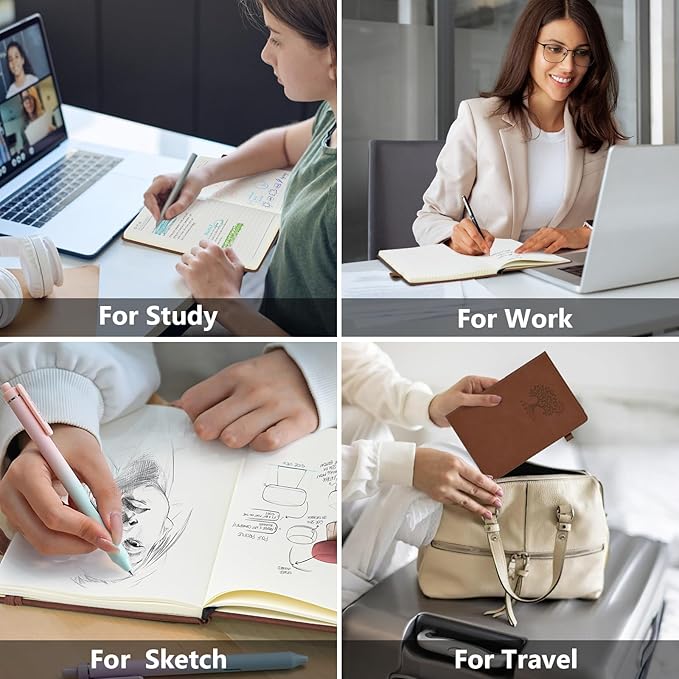 PERCUN Lined Journal Notebook for Men & Women, 160 Pages College Ruled Journal for Writing, A5 Hardcover Leather Notebooks for Work, School, Business, Travel, Daily Diary 5.9" x 8.5" (Brown)