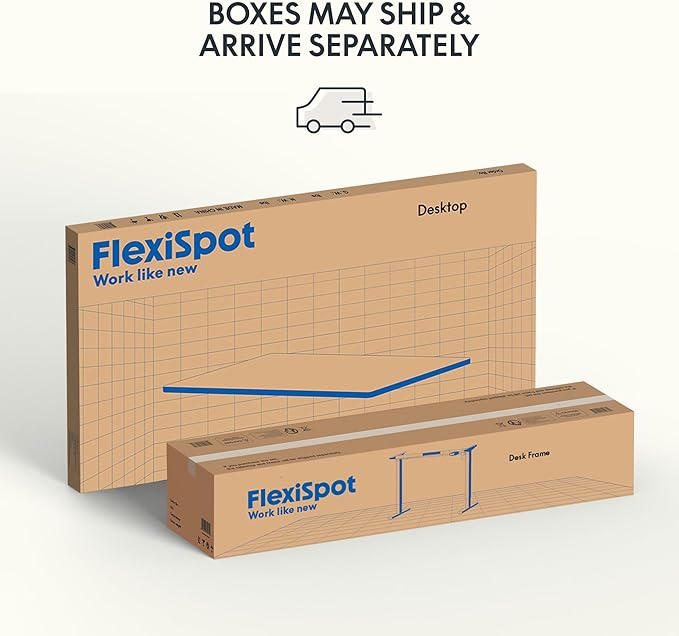 FLEXISPOT EN1 Bamboo Single-Piece Standing Desk, 55 x 28 Inches Ergonomic Desk for Home Office and Gaming (Black Frame + Bamboo Top, 2 Packages)