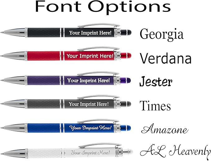 ExpressDesigns™ - Personalized Pens Gift Set - 2 Pack of Soft Touch Metal Pens w/gift box - Luxury Ballpoint Pen Custom Engraved with Name or Message (Black)