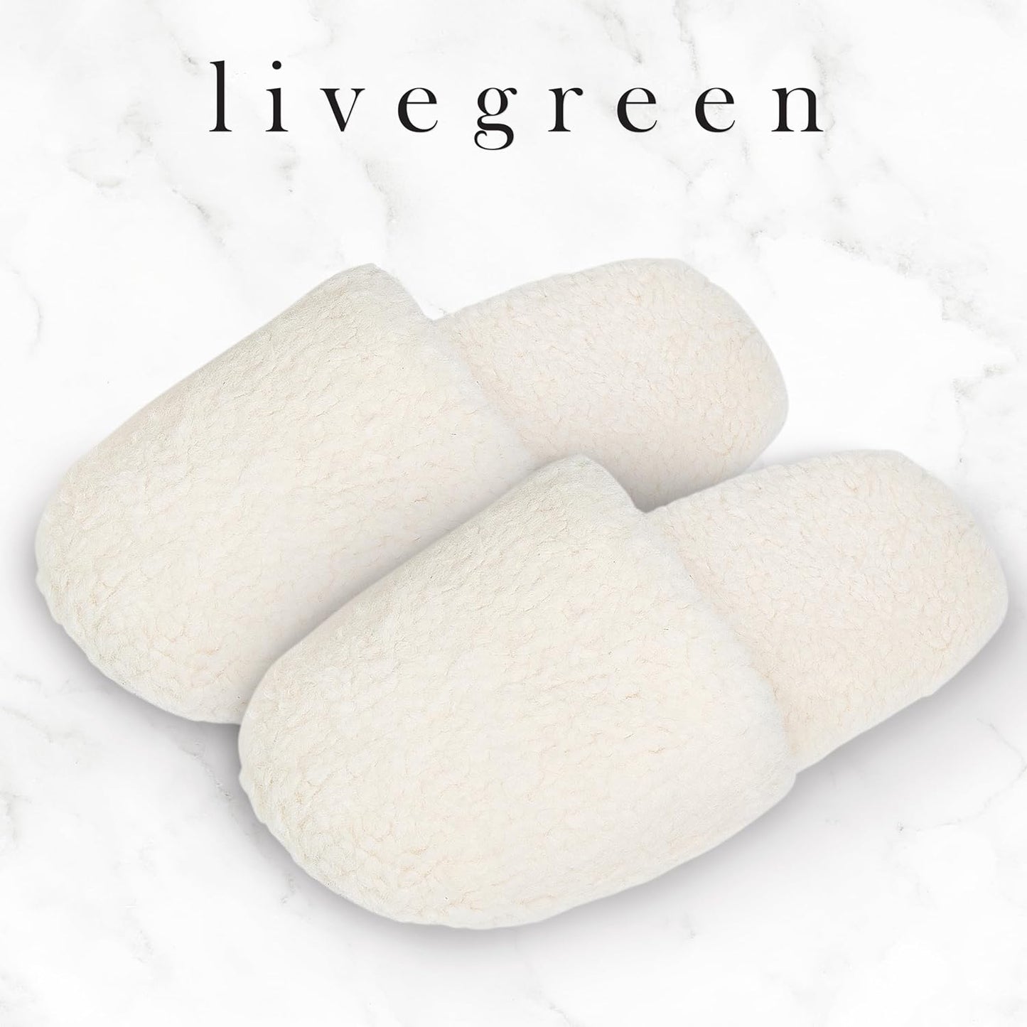 Live Green Foot Care Collection in Eucalyptus, Foot Spa Set with Sherpa Slippers, Foot Lotion (60ml), Foot Scrub (60ml) and 2 Bath Bombs (80 grams each)