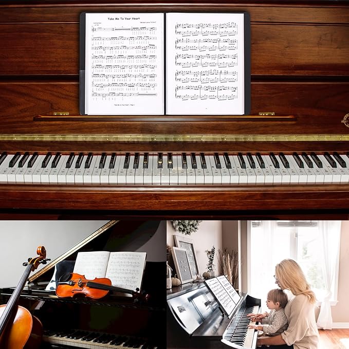 Music Folder Sheet Music Folders Binder 3 Pack Music Choral Storage Holder Band Folder (3)