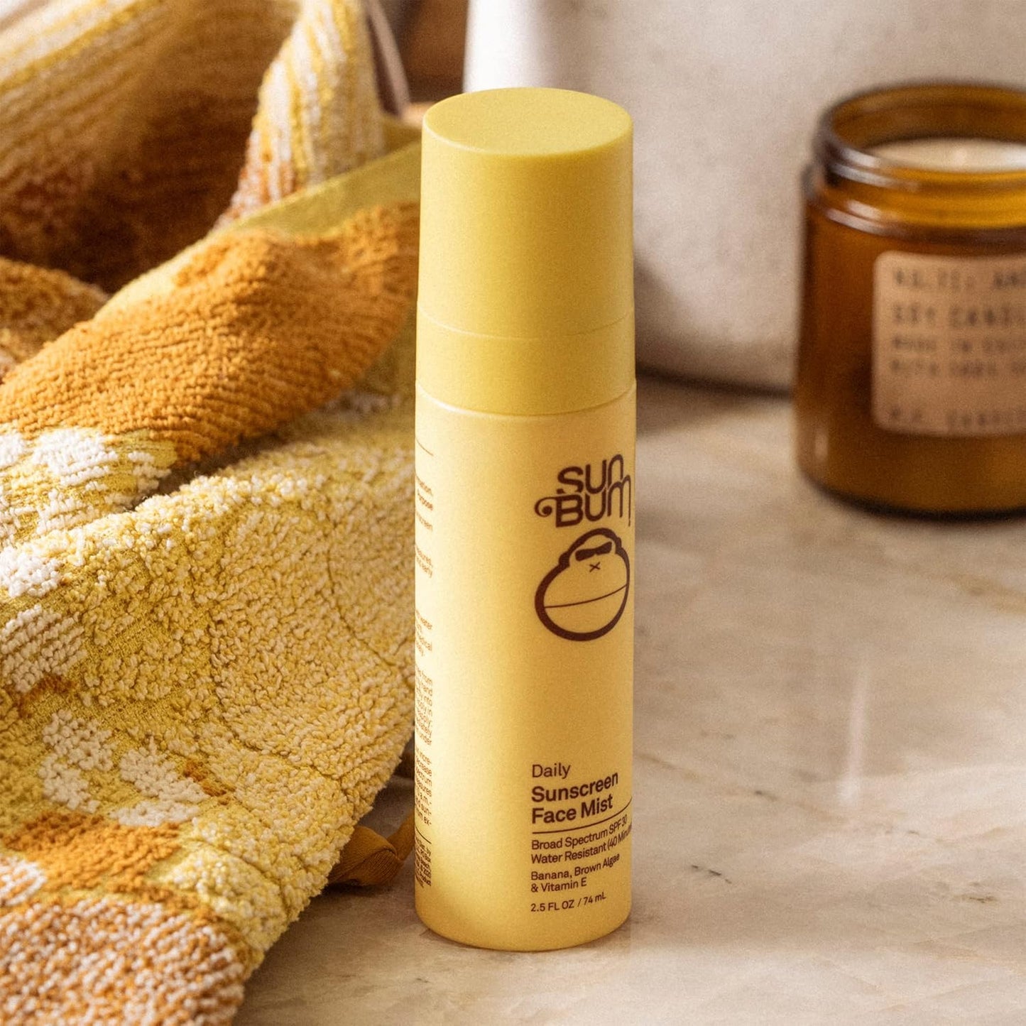 Sun Bum Skin Care SPF 30 Daily Sunscreen Mist - Vegan and Hawaii 104 Act Compliant (Made without Octinoxate & Oxybenzone) - Broad Spectrum UVA/UVB Facial Sunscreen Spray with Vitamin E - 2.5 oz