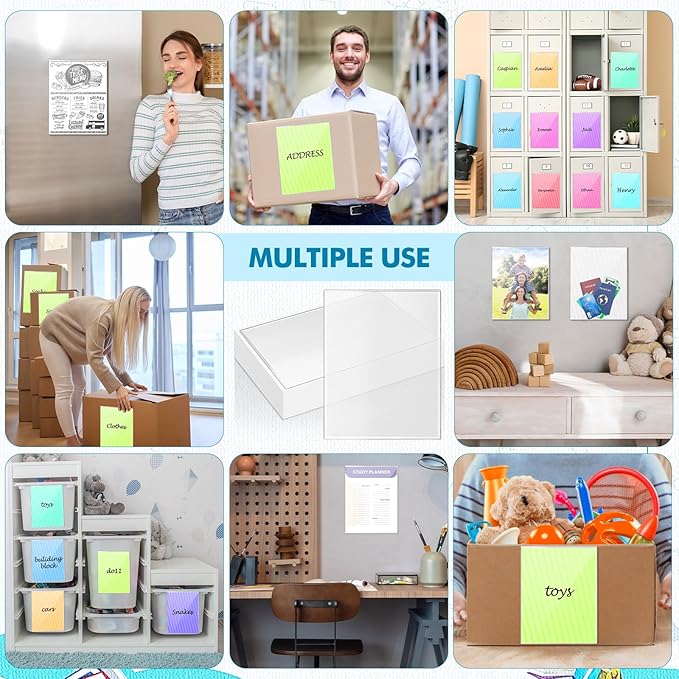 Outus Self Adhesive Shop Ticket Holders Clear Plastic Sleeves Adhesive Pockets Work Order Job Ticket Holders for Home Office Posting Signs(9 x 12 Inch,120 Pcs)